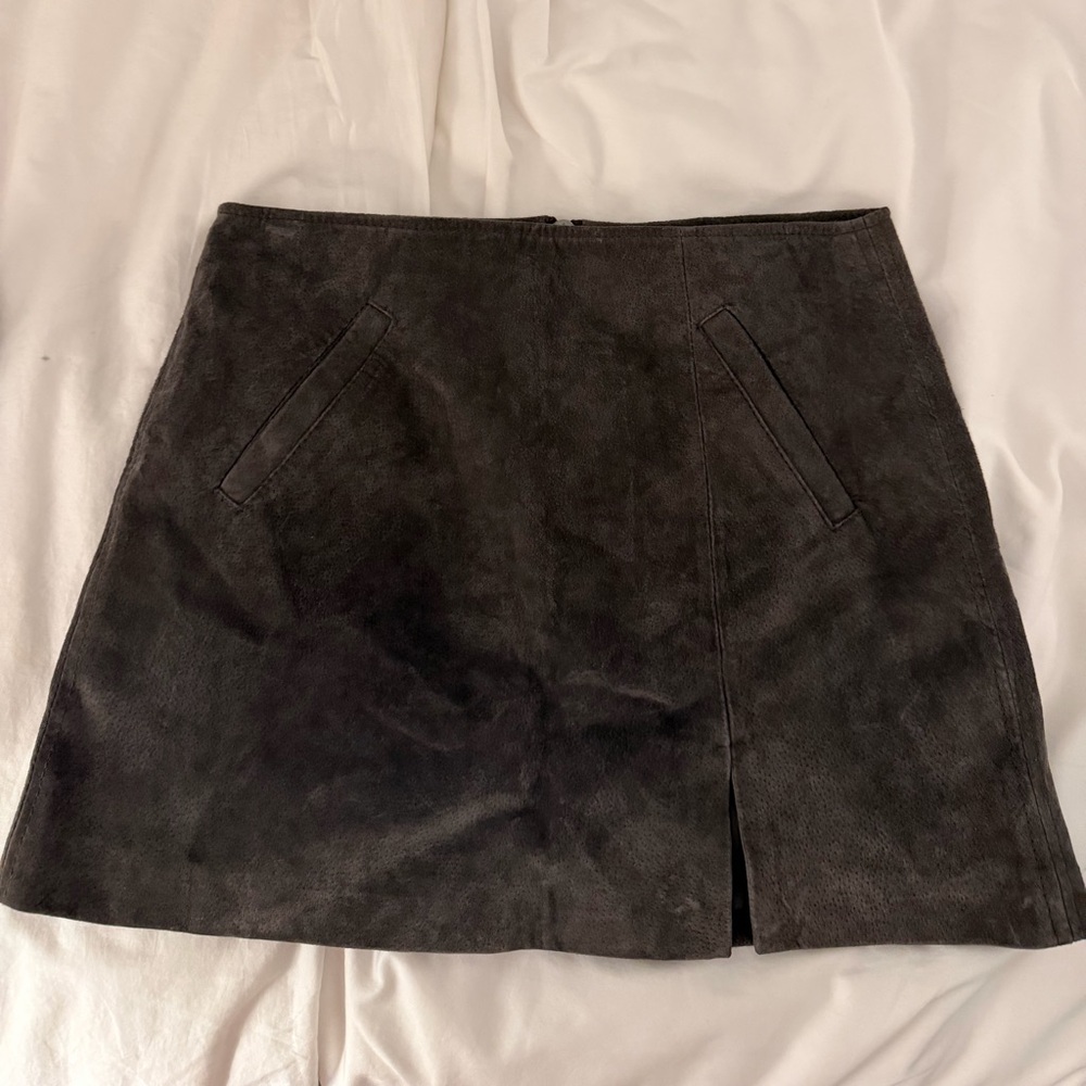 Blank NYC Suede A-Line Mini Skirt